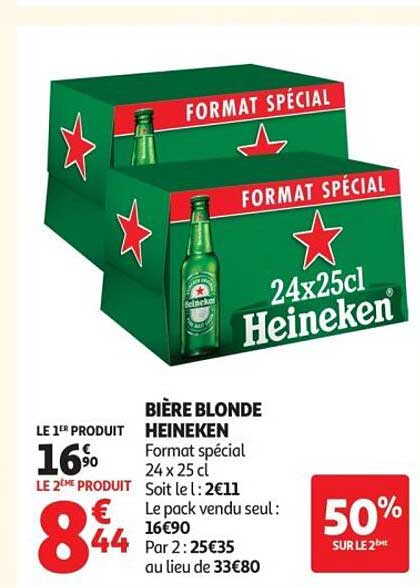 BIÈRE BLONDE HEINEKEN