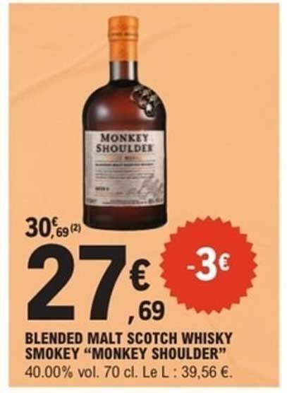 BLENDED MALT SCotch WHISKY SMOKEY “MONKEY SHOULDER”