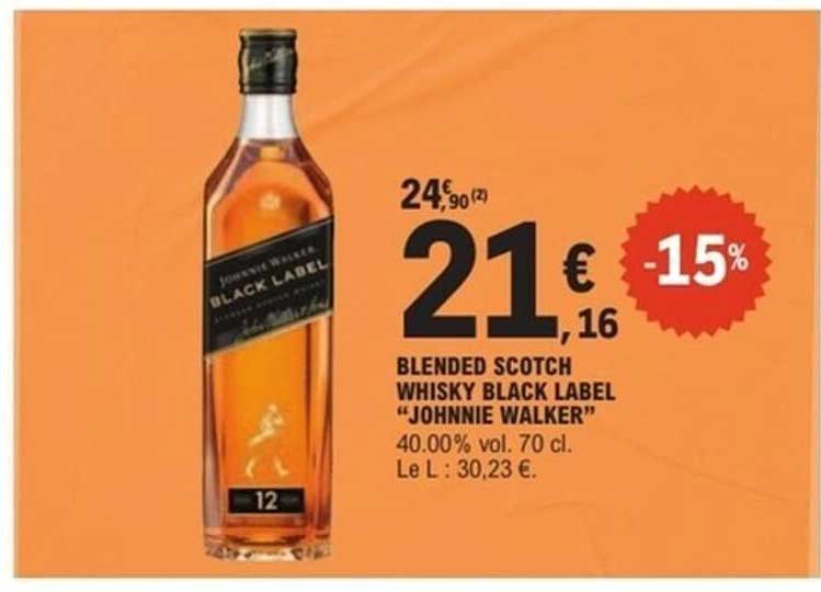 BLENDED SCOTCH WHISKY BLACK LABEL “JOHNNIE WALKER”