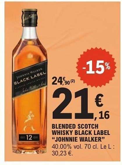 BLENDED SCOTCH WHISKY BLACK LABEL "JOHNNIE WALKER"