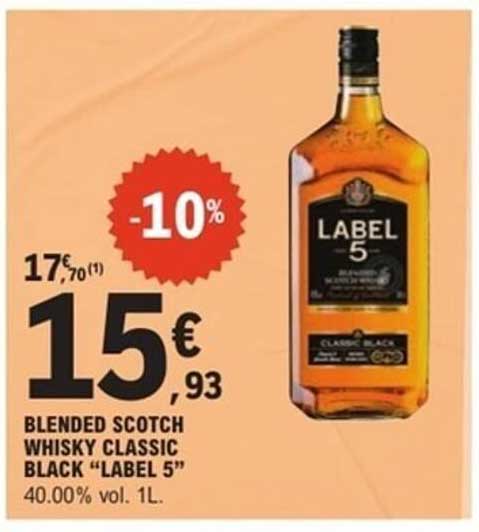 BLENDED SCOTCH WHISKY CLASSIC BLACK “LABEL 5”