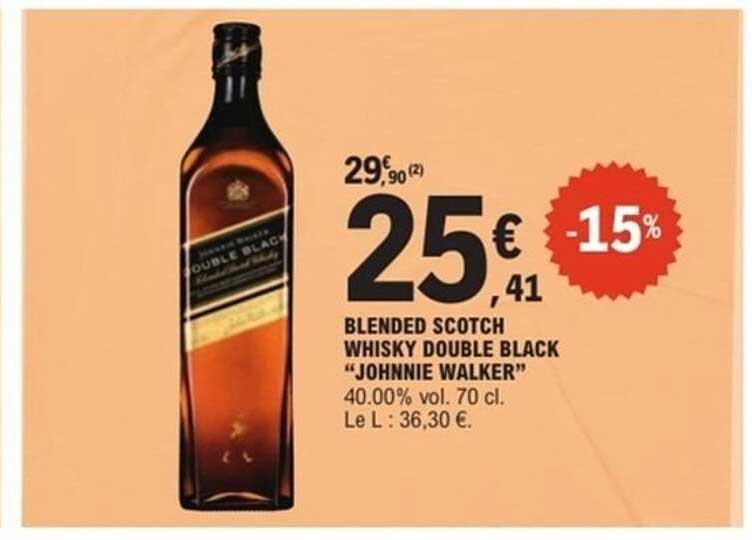 BLENDED SCOTCH WHISKY DOUBLE BLACK "JOHNNIE WALKER"