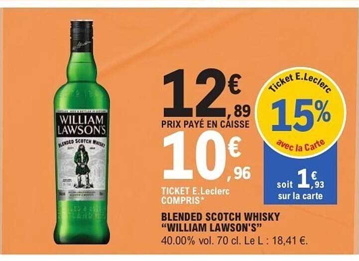 BLENDED SCOTCH WHISKY "WILLIAM LAWSON'S"