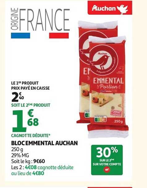 Bloc Emmental Auchan