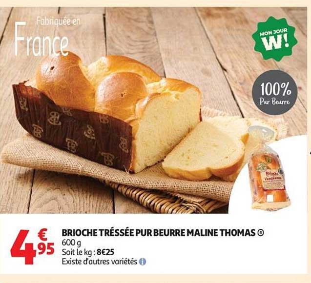 BRIOCHE TRESSÉE PUR BEURRE MALINE THOMAS