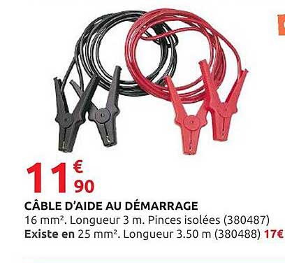 CÂBLE D’AIDE AU DÉMARRAGE