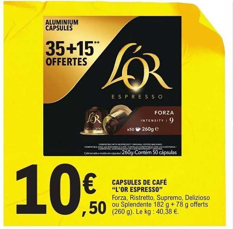 CAPSULES DE CAFÉ "L'OR ESPRESSO"