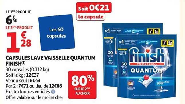 CAPSULES LAVE VAISSELLE QUANTUM FINISH