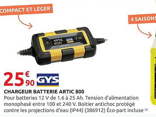 CHARGEUR BATTERIE ARTIC 800