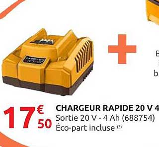 CHARGEUR RAPIDE 20 V 4 Ah