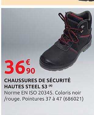 CHAUSSURES DE SÉCURITÉ HAUTES STEEL S3