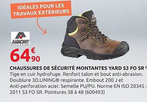 CHAUSSURES DE SÉCURITÉ MONTANTES YARD S3 FO SR 9