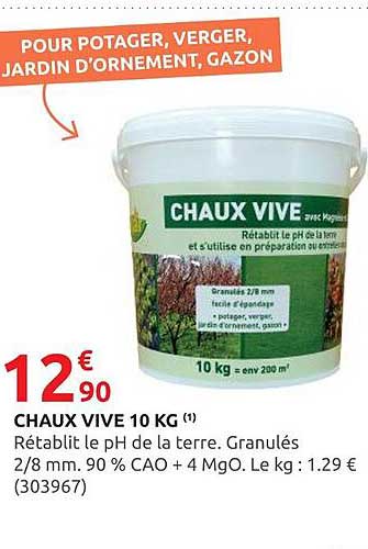 CHAUX VIVE 10 KG
