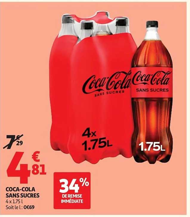 COCA-COLA SANS SUCRES 4 x 1,75L
