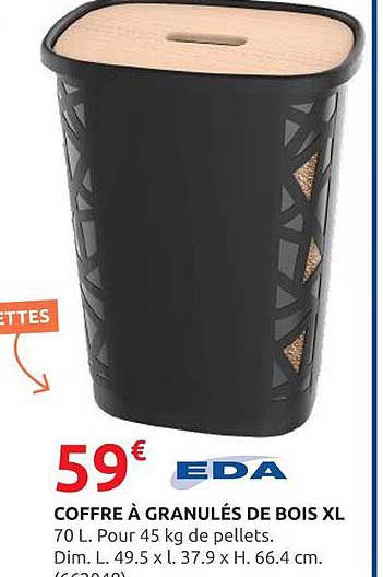 COFFRE À GRANULÉS DE BOIS XL