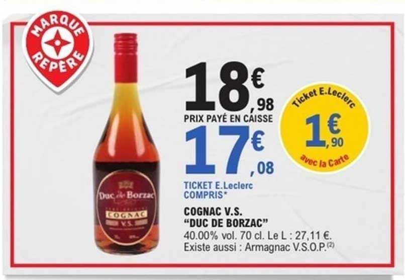 COGNAC V.S. "DUC DE BORZAC"