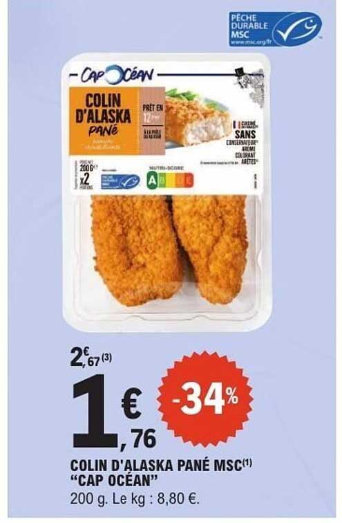 COLIN D'ALASKA PANÉ MSC "CAP OCÉAN"