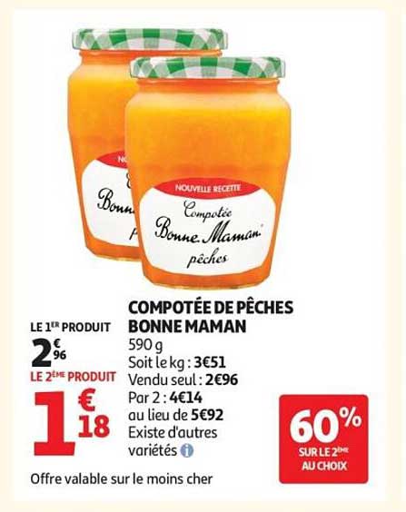 Compotée de pêches Bonne Maman