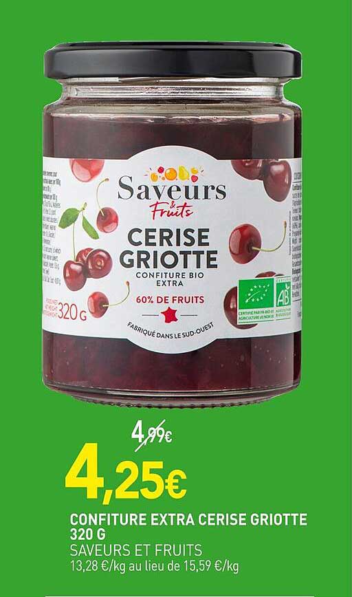 CONFITURE EXTRA CERISE GRIOTTE 320 G