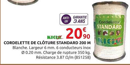 CORDELETTE DE CLÔTURE STANDARD 200 M