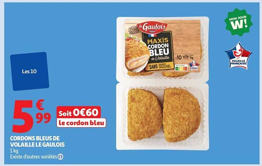 CORDONS BLEUS DE VOLAILE LE GAULOIS