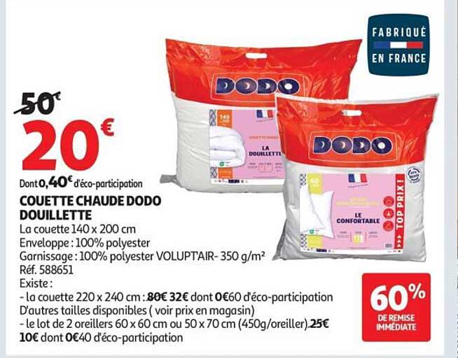 COUETTE CHAUDE DODO DOUILLETTE