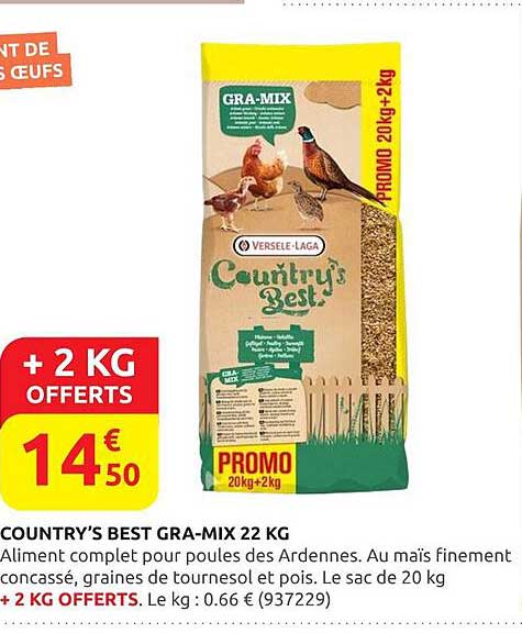COUNTRY’S BEST GRA-MIX 22 KG