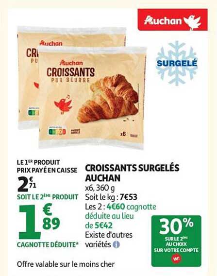 CROISSANTS SURGELÉS AUCHAN