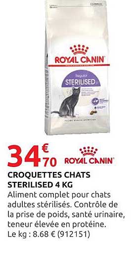 CROQUETTES CHATS STERILISED 4 KG