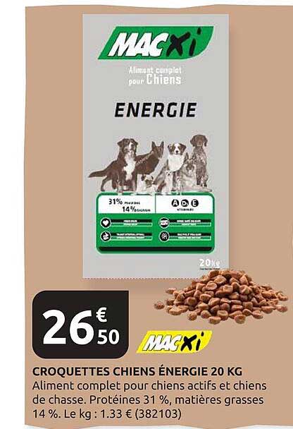 CROQUETTES CHIENS ÉNERGIE 20 KG