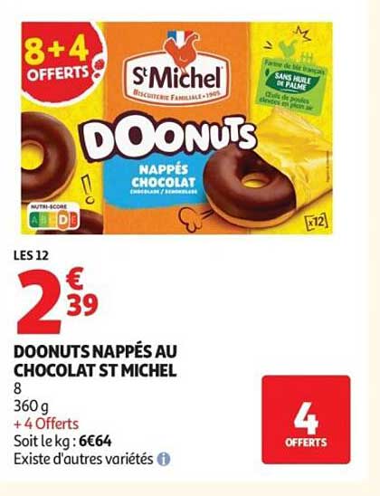 DOONUTS NAPPÉS AU CHOCOLAT ST MICHEL