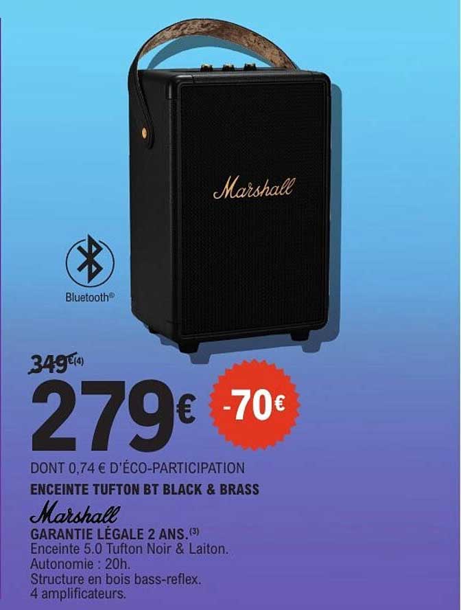 ENCEINTE TUFTON BT BLACK & BRASS