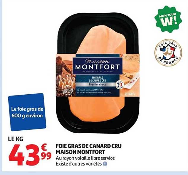 Foie gras de canard cru Maison Montfort