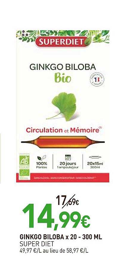 GINKGO BILOBA x 20 - 300 ML