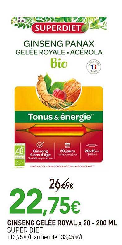 GINSEIG GELÉE ROYAL x 20 - 200 ML