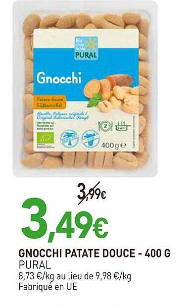 GNOCCHI PATATE DOUCE - 400 G PURAL