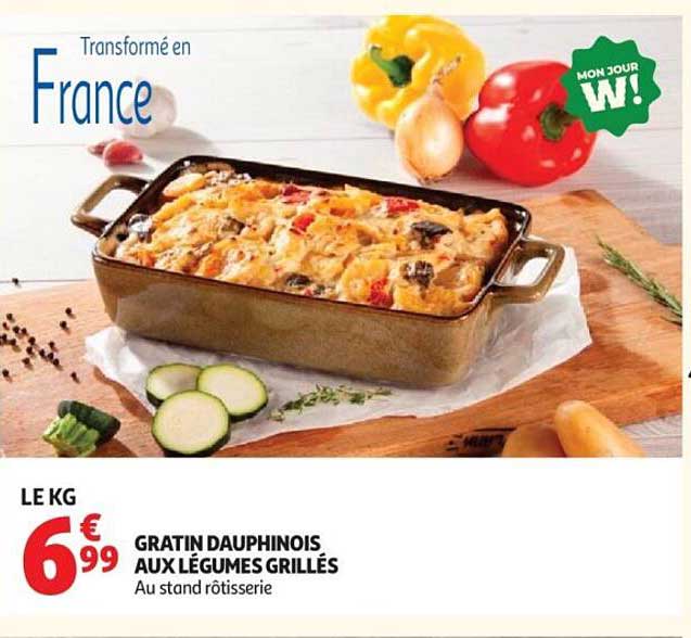 GRATIN DAUPHINOIS AUX LÉGUMES GRILLÉS