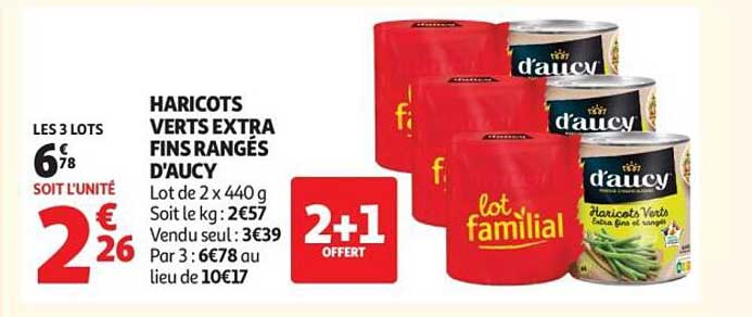 HARICOTS VERTS EXTRA FINS RANGÉS D'AUCY