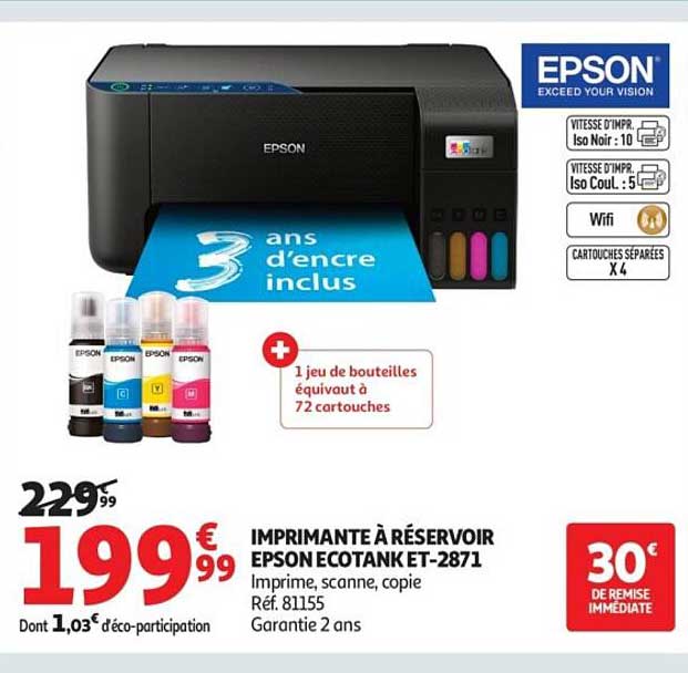 IMPRIMANTE À RÉSERVOIR EPSON ECOTANK ET-2871