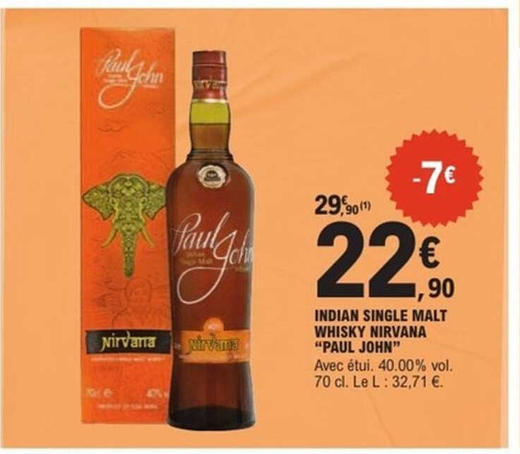 INDIAN SINGLE MALT WHISKY NIRVANA "PAUL JOHN"