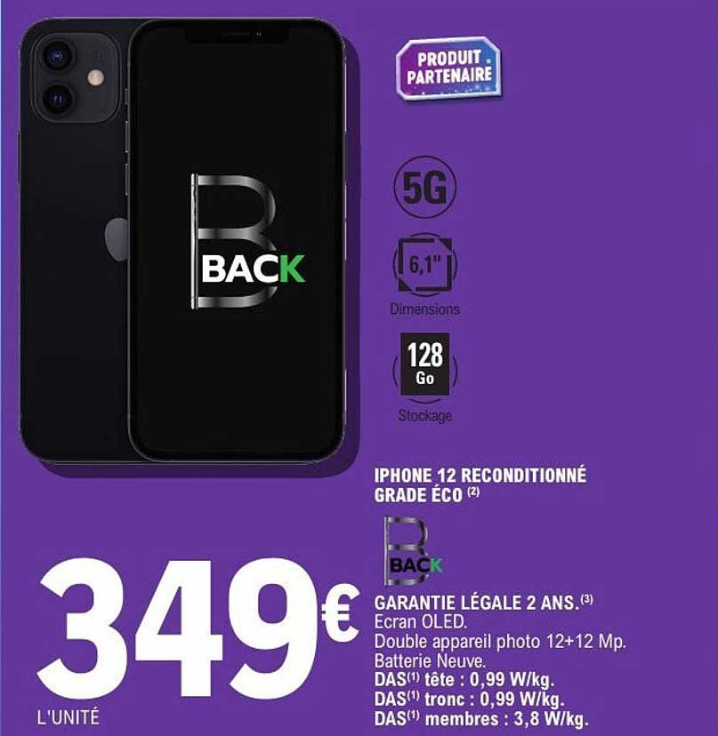 IPHONE 12 RECONDITIONNÉ GRADE ÉCO