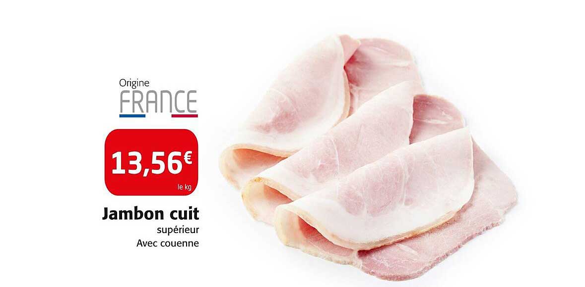 Jambon cuit supérieur Avec couenne