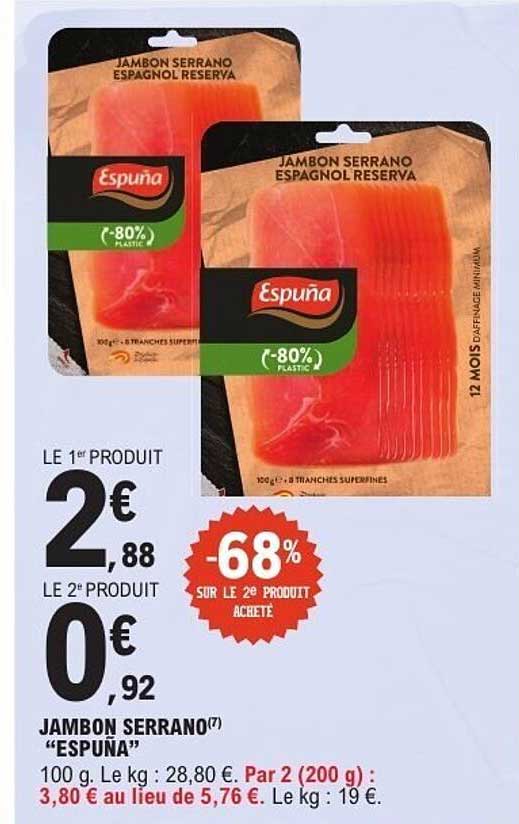 JAMBON SERRANO ESPAGNOL RESERVA ESPUÑA