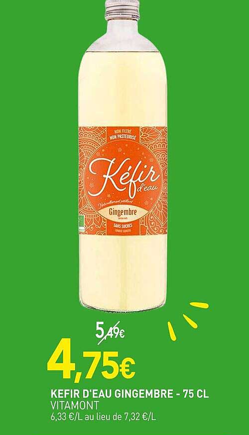 KÉFIR D'EAU GINGEMBRE - 75 CL VITAMONT