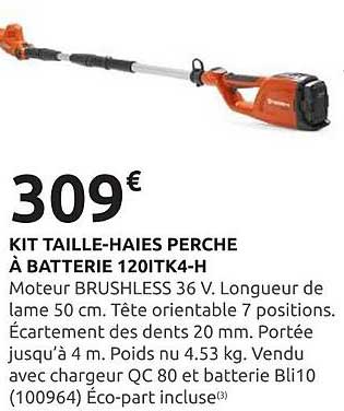 KIT TAILLE-HAIES PERCHE À BATTERIE 120ITK4-H
