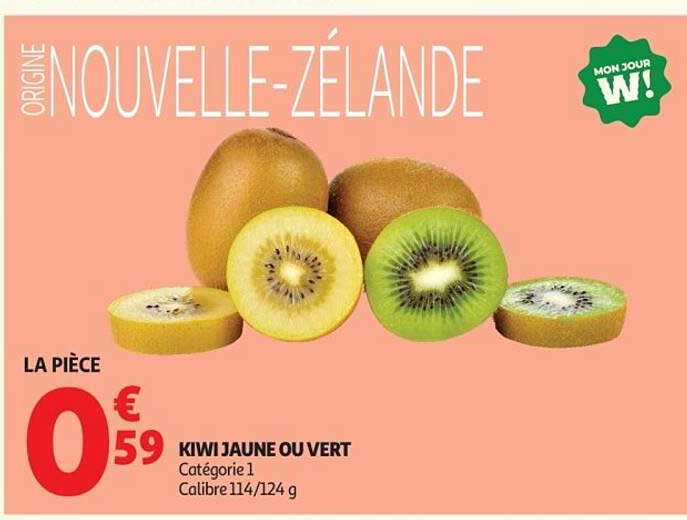 KIWI JAUNE OU VERT