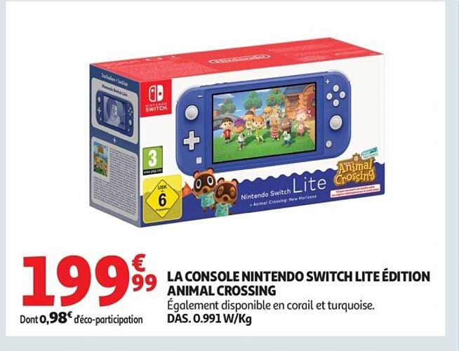 LA CONSOLENINTENDO SWITCH LITE ÉDITION ANIMAL CROSSING