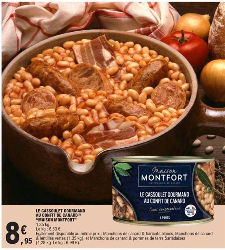 LE CASSOULET GOURMAND AU CONFIT DE CANARD® "MAISON MONTFORT"