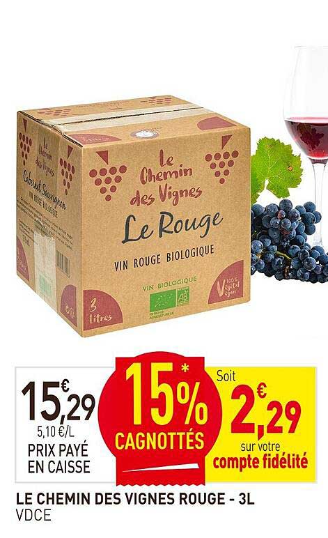 LE CHEMIN DES VIGNES ROUGE - 3L