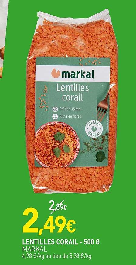 LENTILLES CORAIL - 500 G MARKAL